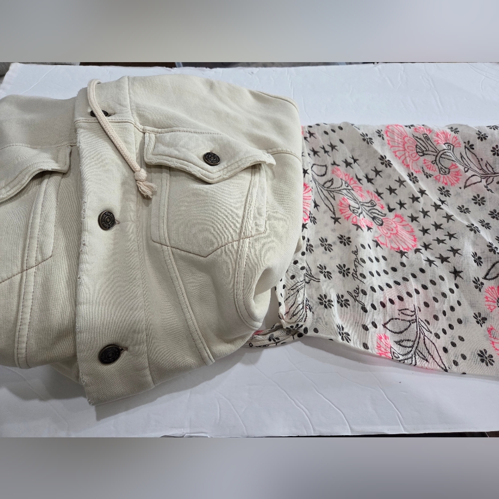 Free People Dreamers Cropped Knit Jacket with Two Breast Pockets Sz.M - Picture 12 of 15